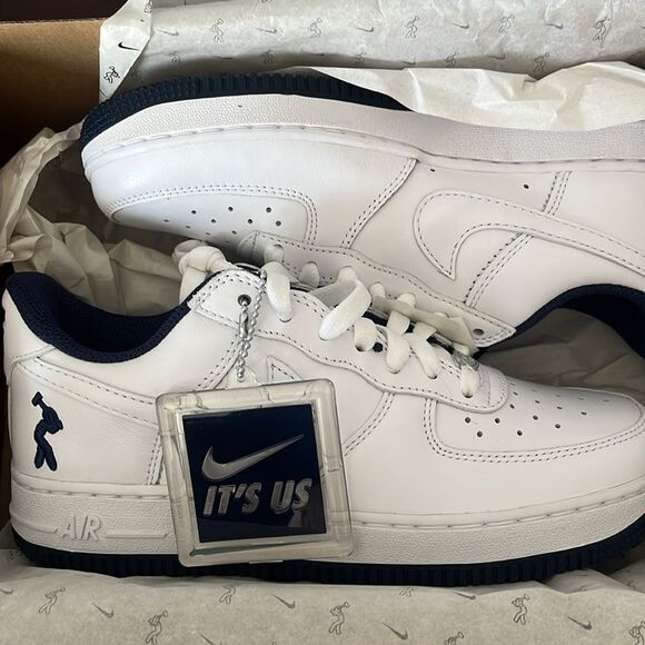 Authentic NIB Nike Lil Yachty x Air Force 1 Concrete Boys White/Midnight Navy - Picture 2 of 15